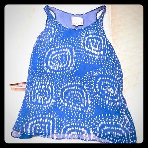 Addison silk tie die style tank